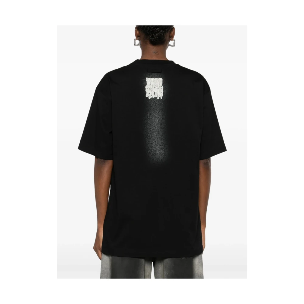 Jean Paul Gaultier Zwarte Ronde Hals Korte Mouwen T-shirt Black Dames