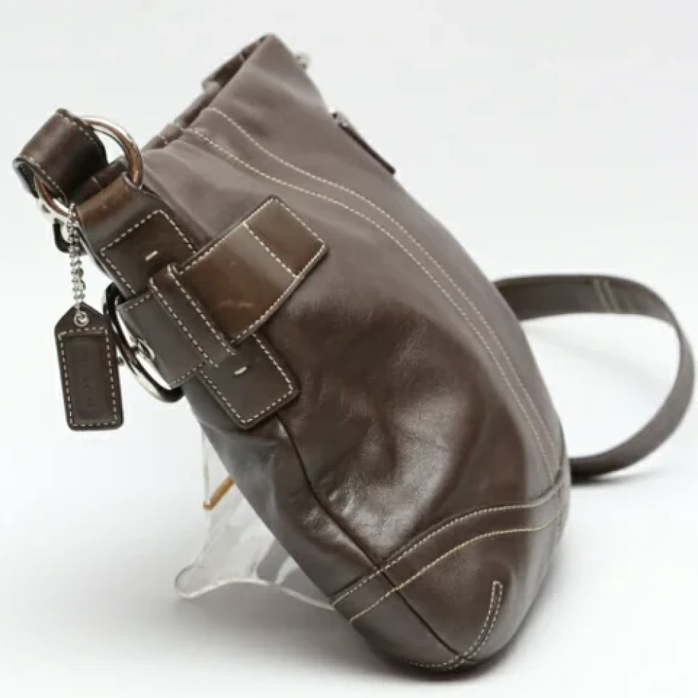 Coach Pre-owned Fabric shoulder-bags Brown Dames