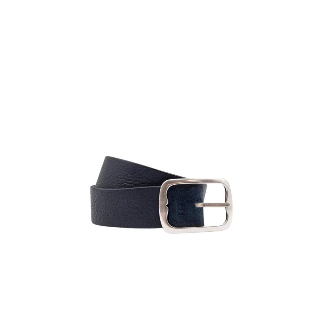 Orciani Uomo Blu Reversible Suede Belt