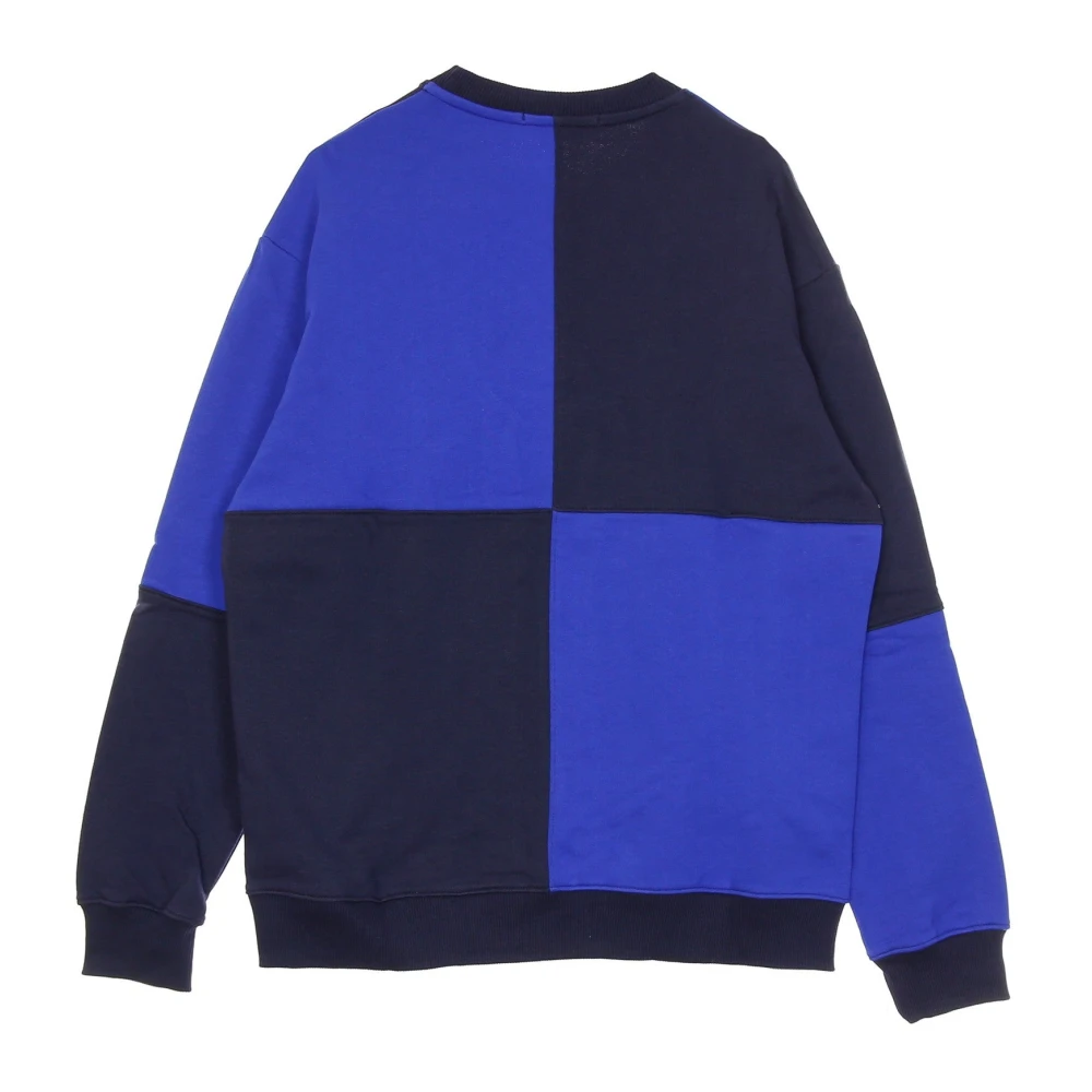 Usual Blauw zwart lichtgewicht crewneck sweatshirt Blue Heren