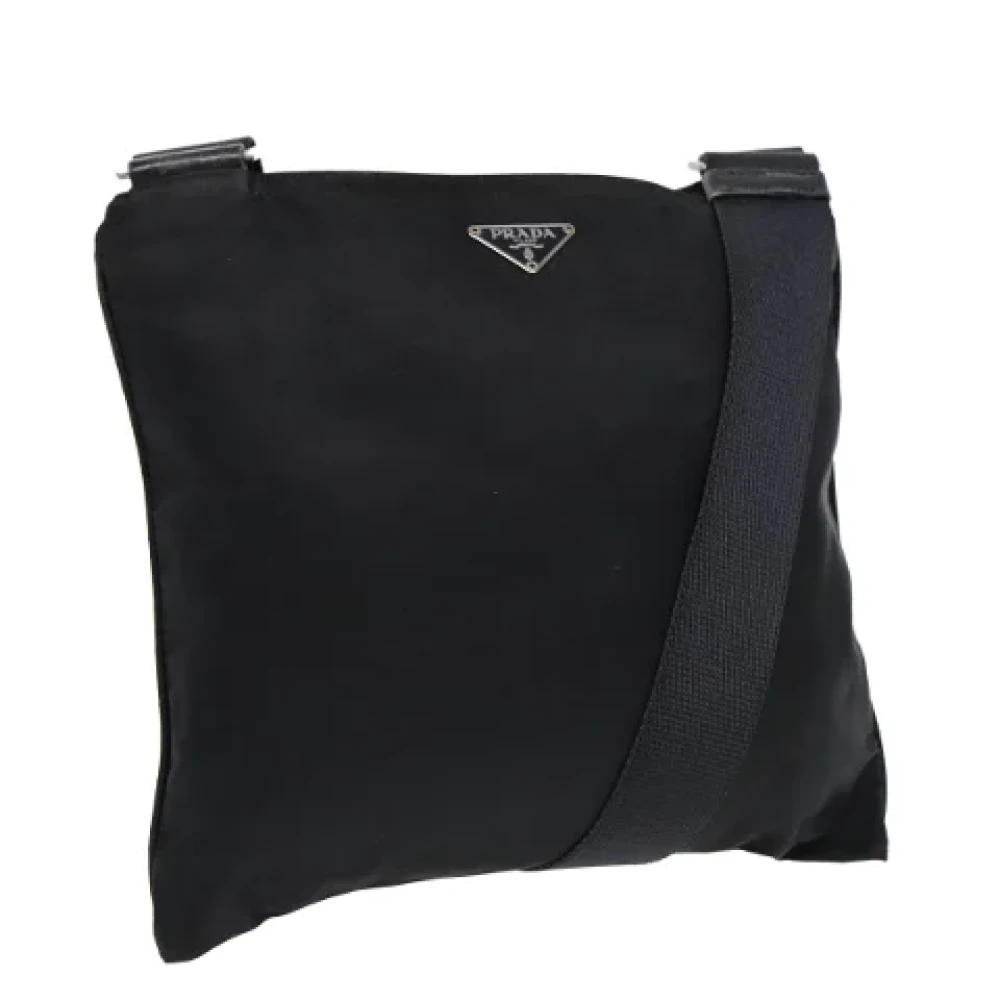 Prada Vintage Pre-owned Nylon shoulder-bags Black Dames
