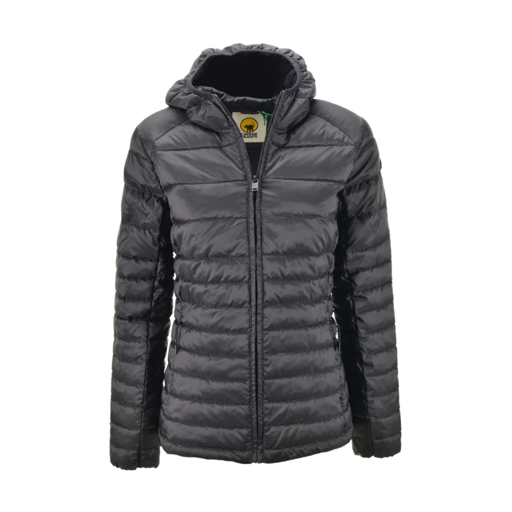 Ciesse Piumini Korte Gewatteerde Hoodiejas Flora Black Dames