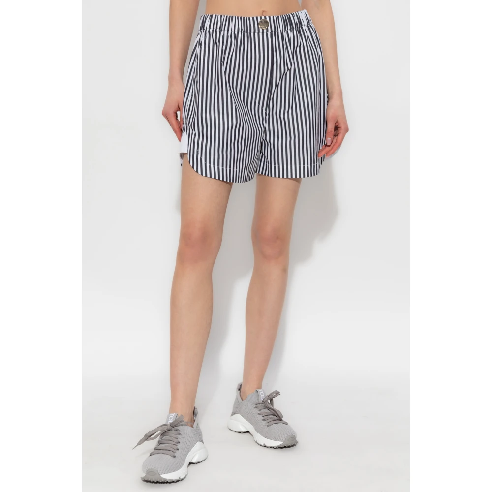SPORTMAX Gestreepte shorts 'Muscari' Gray Dames
