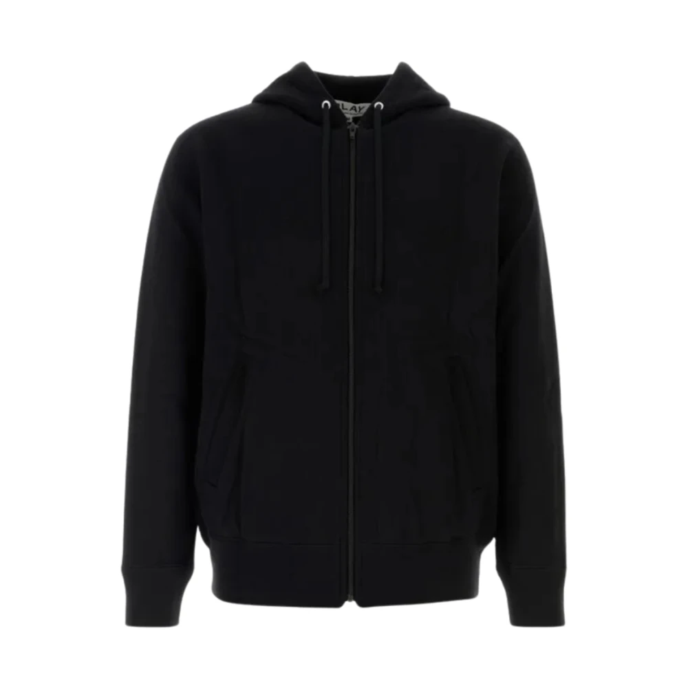 Comme des Garçons Play Hoodie van katoen in zwart Black Heren