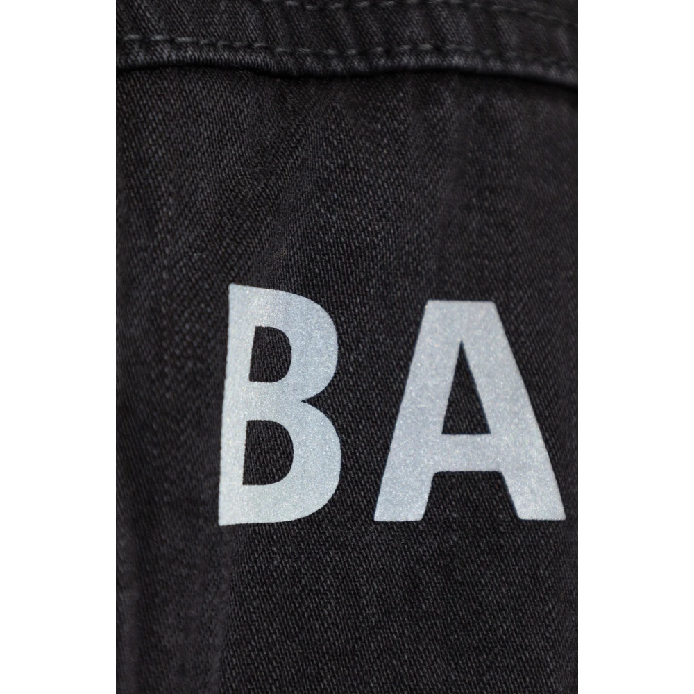 Balenciaga Denim Jas Black Dames