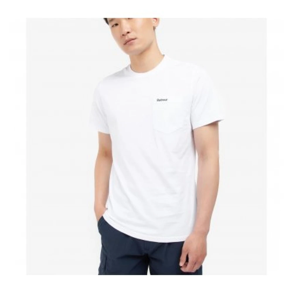 Barbour Heren Katoenen Sport T-Shirt White Heren