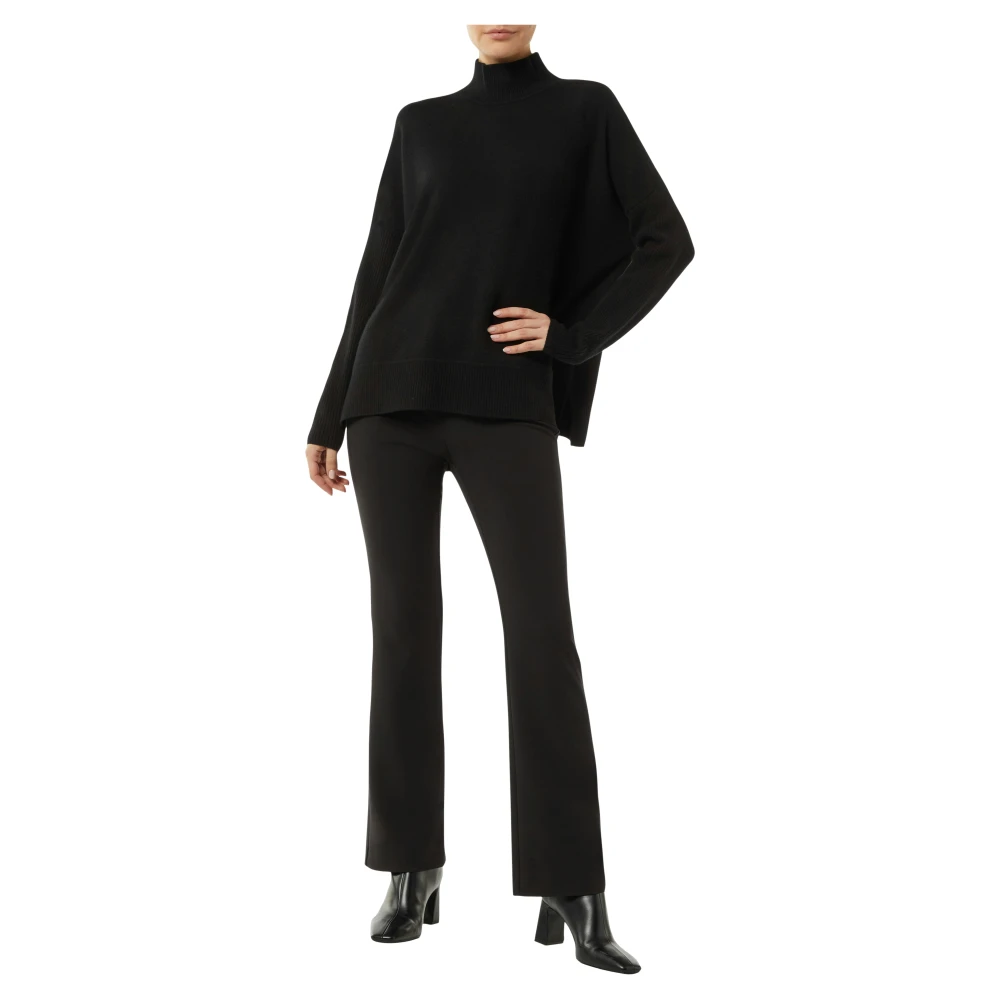 comma Gebreide coltrui met split Black Dames