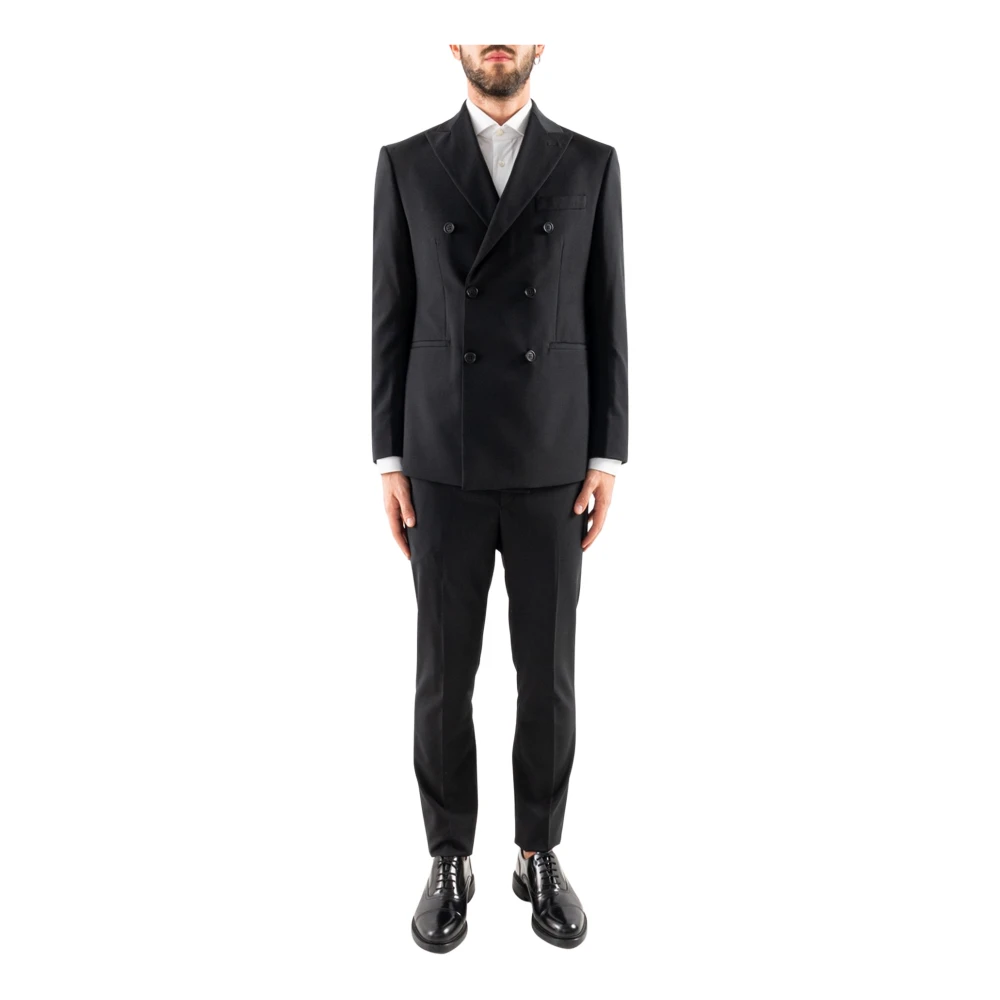 Corsinelabedoli Men's Black Adriano2 Double-Breasted Suit - Double Breasted Suits - Xs - Suits