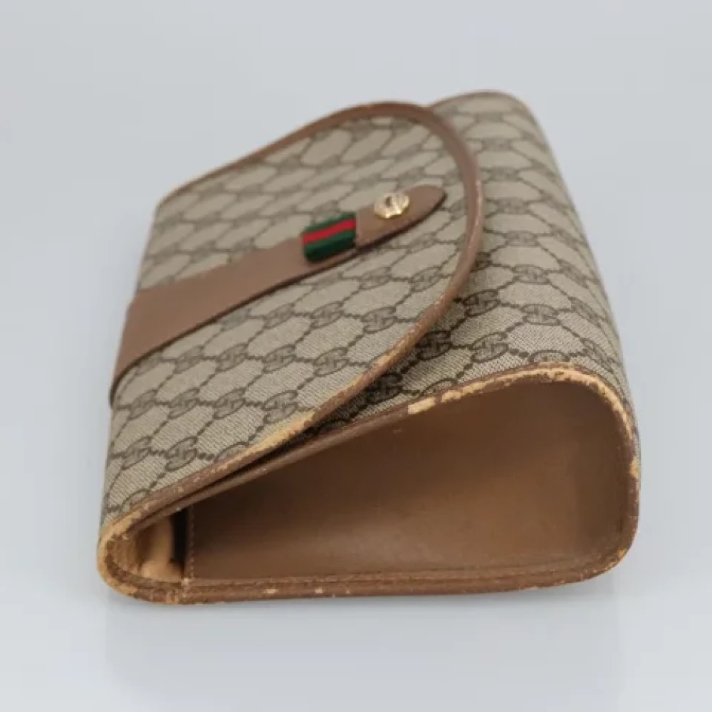 Gucci Vintage Pre-owned Canvas gucci-bags Beige Dames