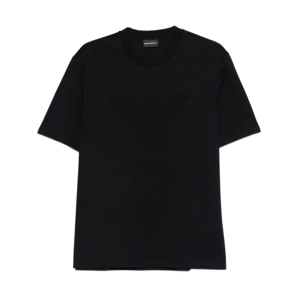 Emporio Armani Hombre Azul - Logotipo Tonal Cuello Redondo Manga Corta - Tops - 3XL