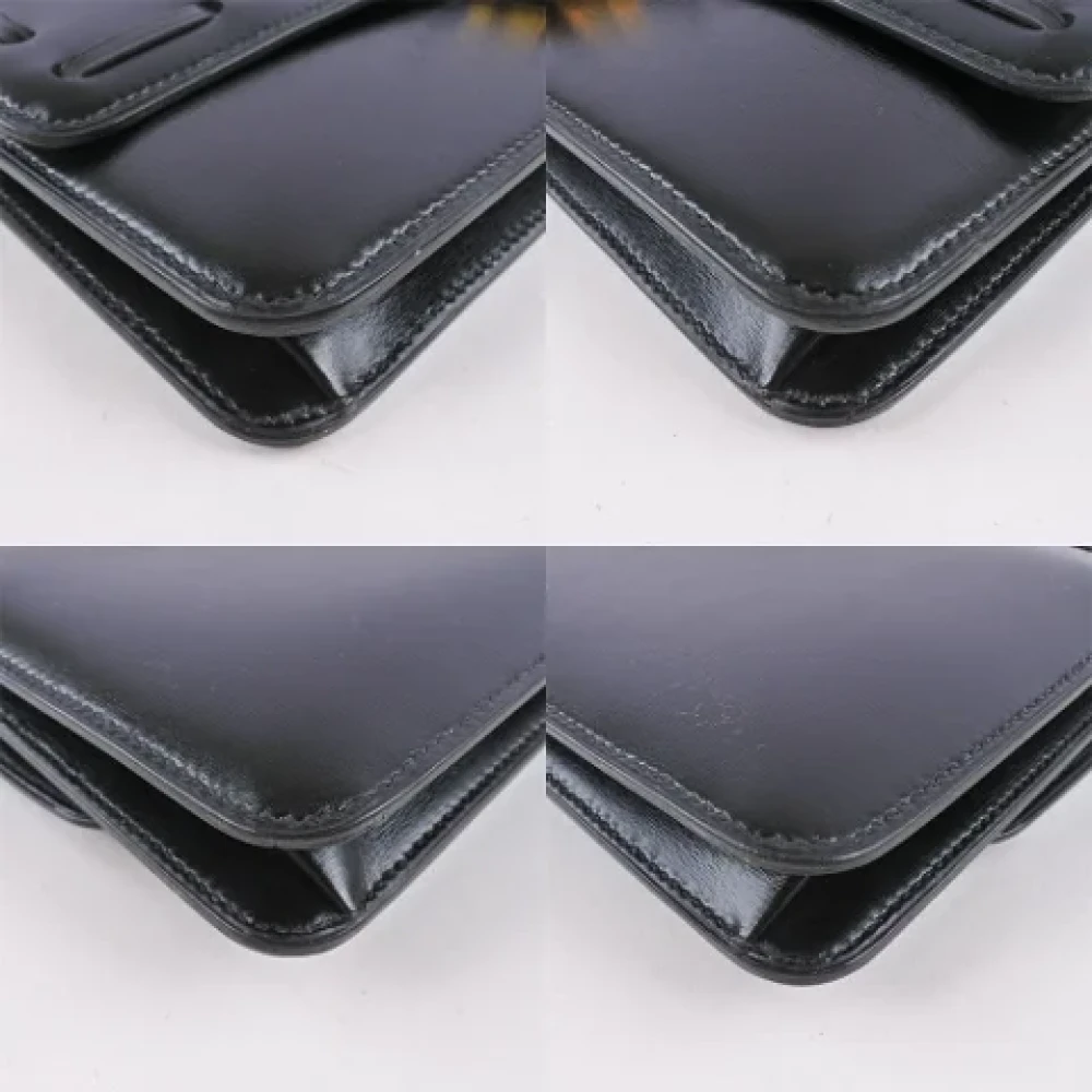 Hermès Vintage Pre-owned Leather shoulder-bags Black Dames