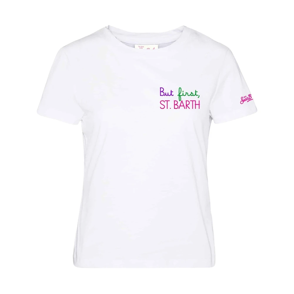 Saint Barth Emilie Emi0001 But First T-shirt White Dames