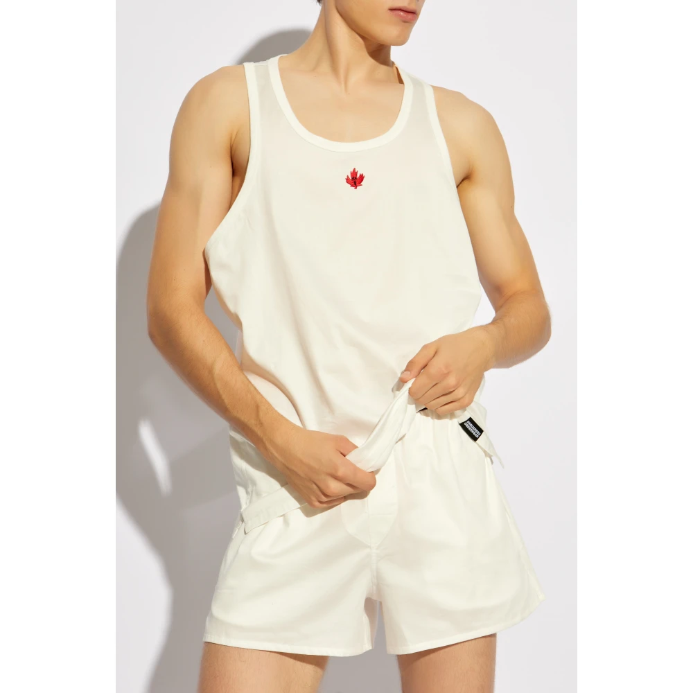 Dsquared2 Top uit de Ondergoedcollectie White Heren