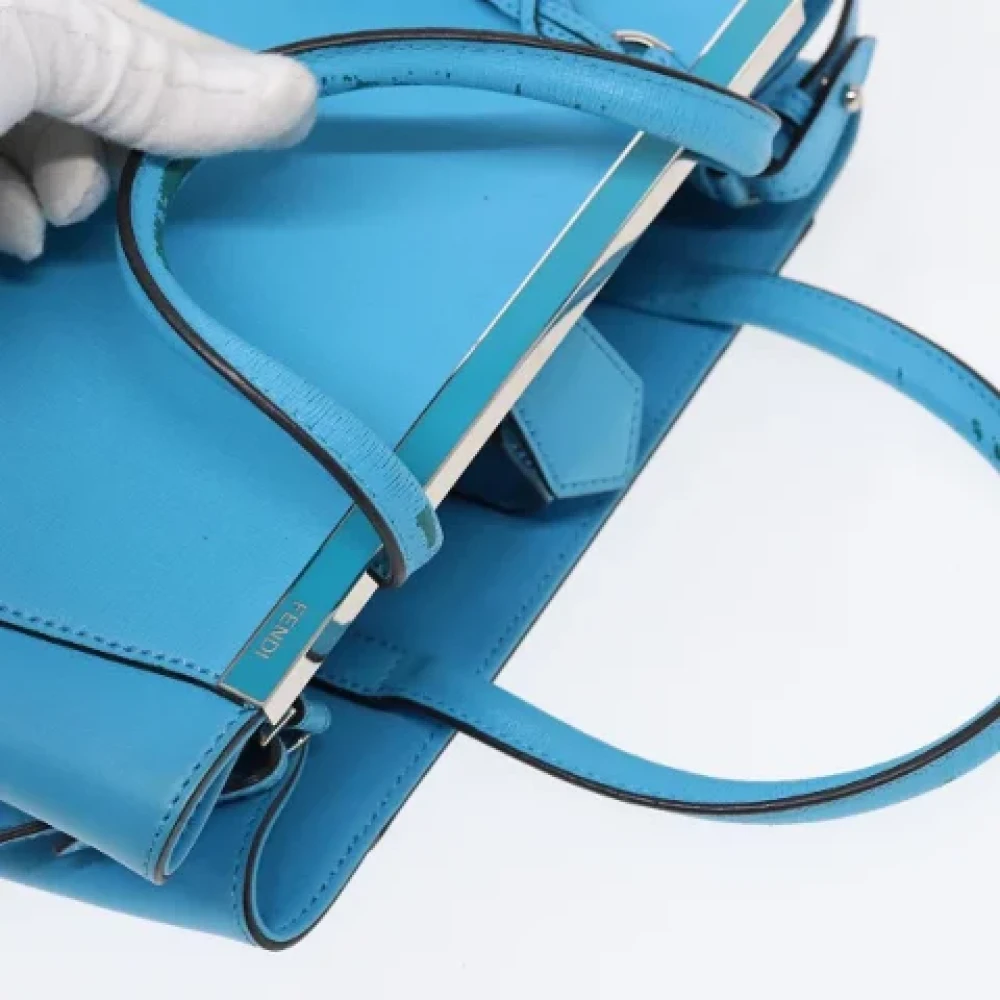 Fendi Vintage Pre-owned Leather handbags Blue Dames