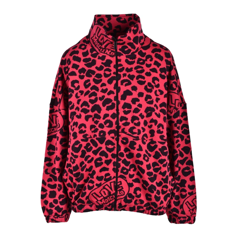 Love Moschino Katoenen Gebreide Trui Red Dames