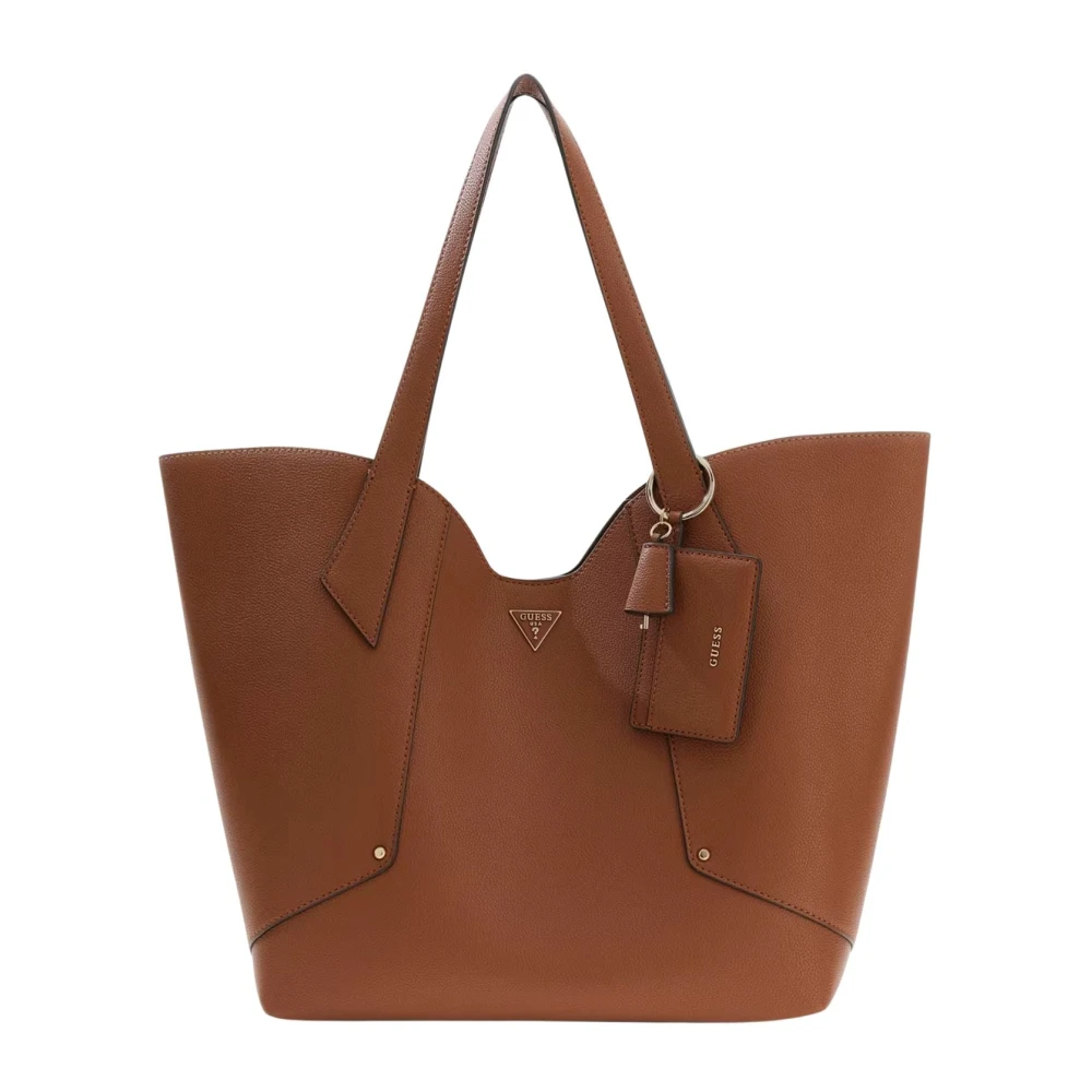 Guess Women's Brown Isola Shoulder Bag - Shopping Bags - One Size - Bags