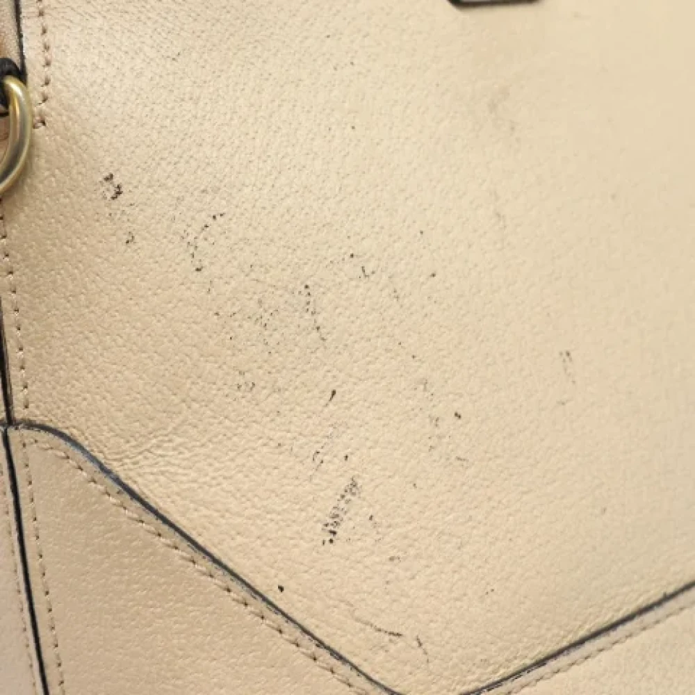 Celine Vintage Pre-owned Leather celine-bags Beige Dames