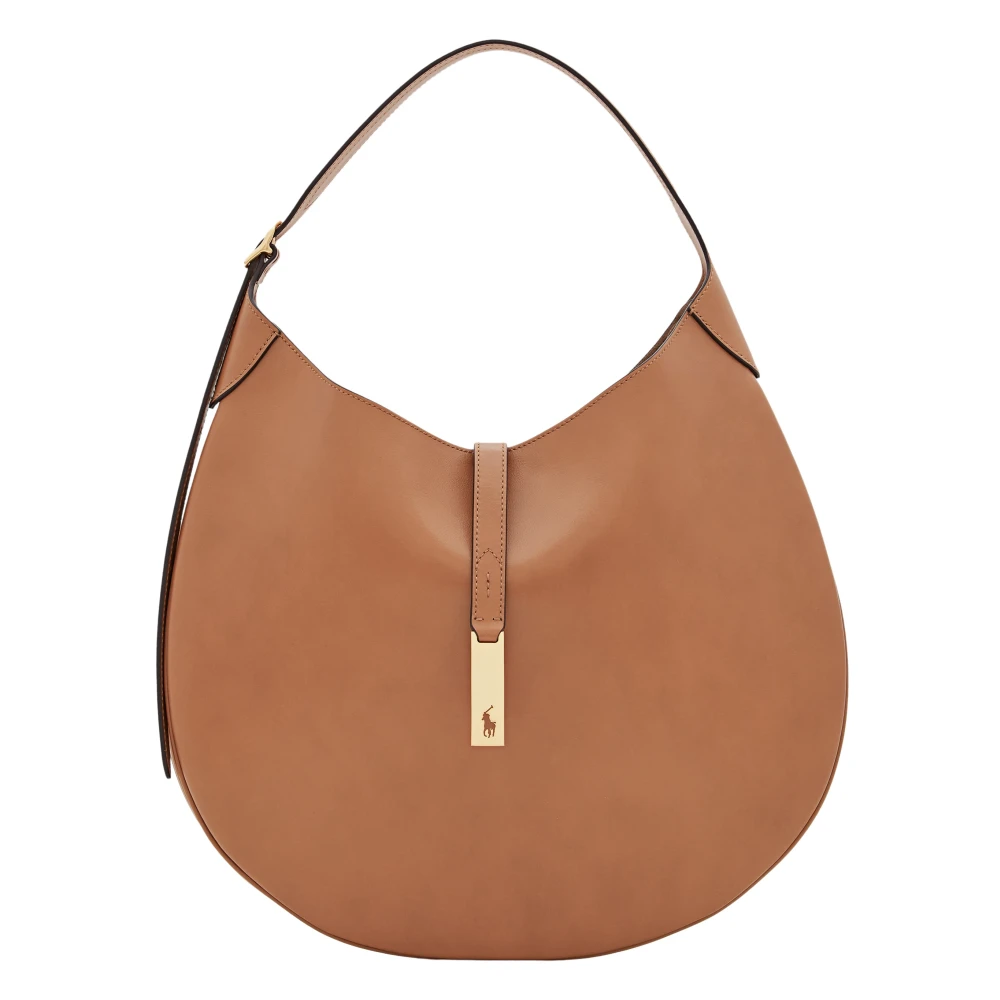 Polo Ralph Lauren Women's Brown Id Small Calfskin Shoulder Bag