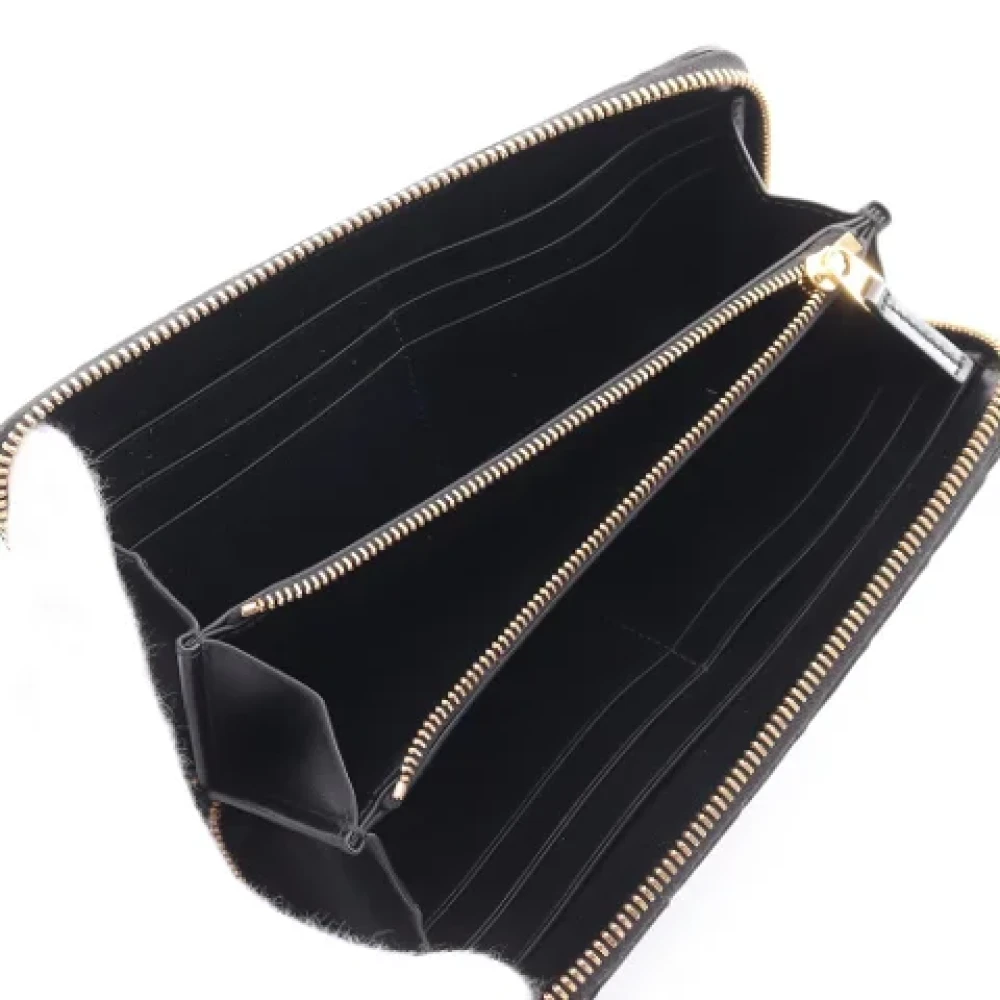 Bottega Veneta Vintage Pre-owned Leather wallets Black Dames