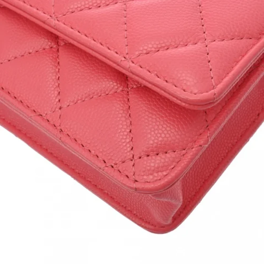 Chanel Vintage Pre-owned Leather chanel-bags Pink Dames