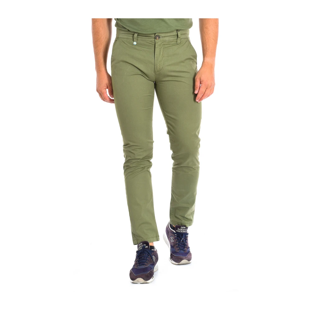 La Martina Green Straight Cut Long Trousers - Male - Chinos - W40 - Trousers