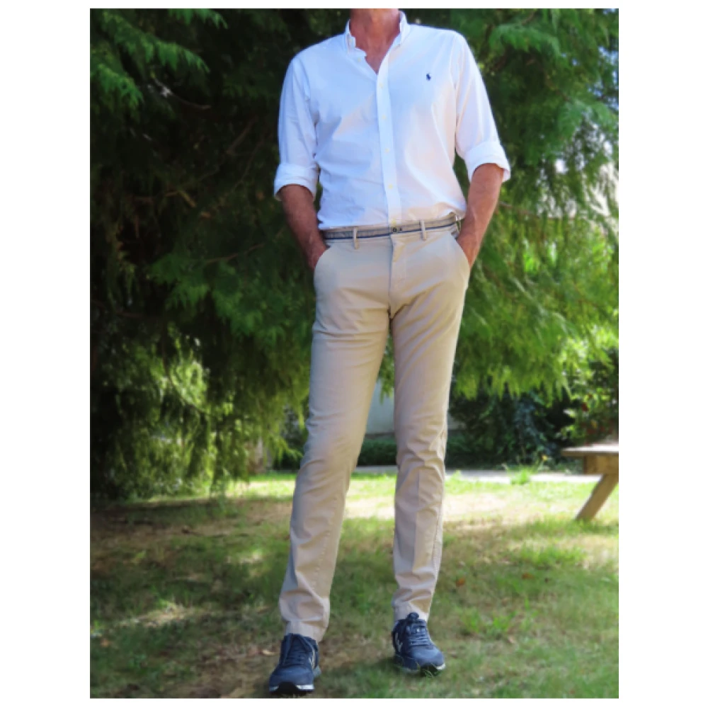 Mason's Slim Fit Chino Broek Beige Heren