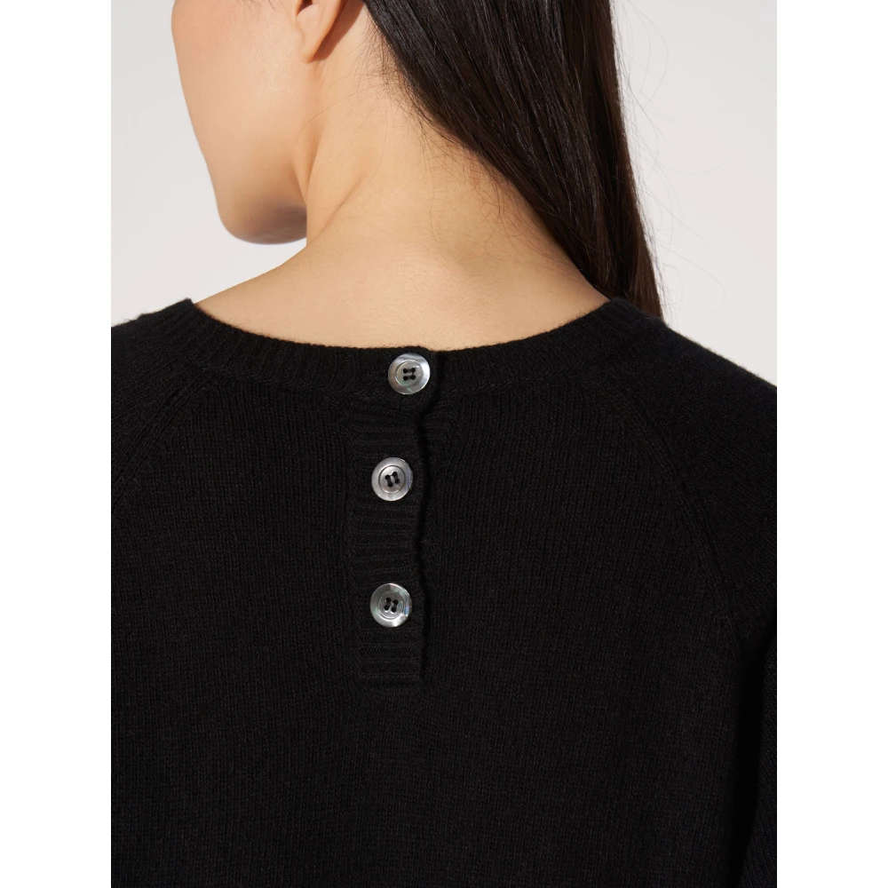 Vicario Cinque Luxe wollen en kasjmier trui Black Dames
