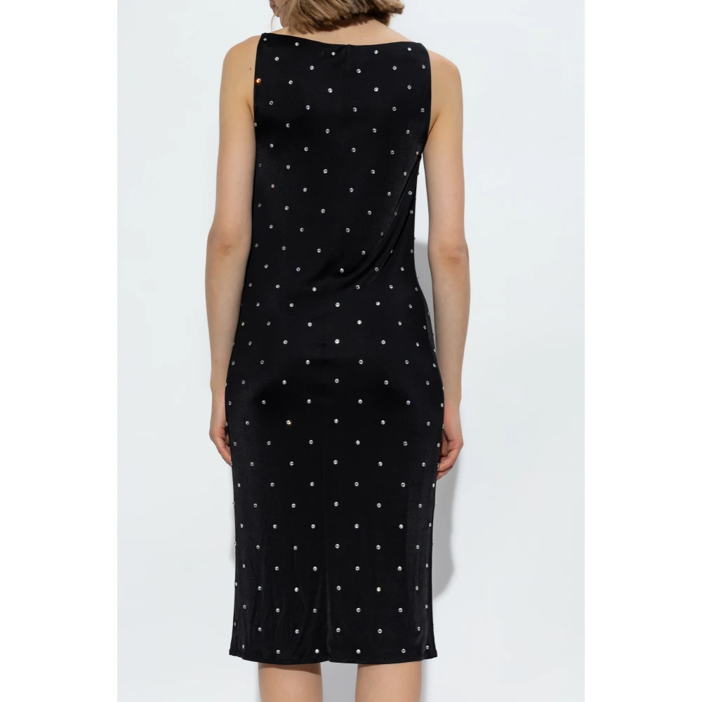 Versace Jurk met decoratieve afwerking Black Dames
