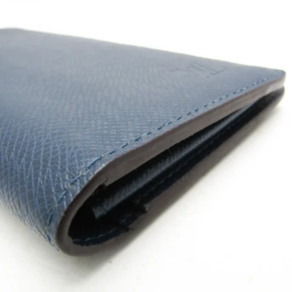Louis Vuitton Vintage Pre-owned Leather wallets Blue Heren