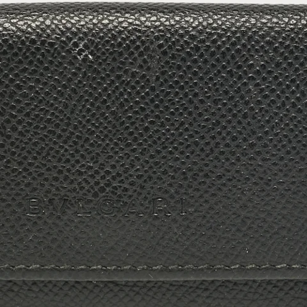 Bvlgari Vintage Pre-owned Leather key-holders Black Heren