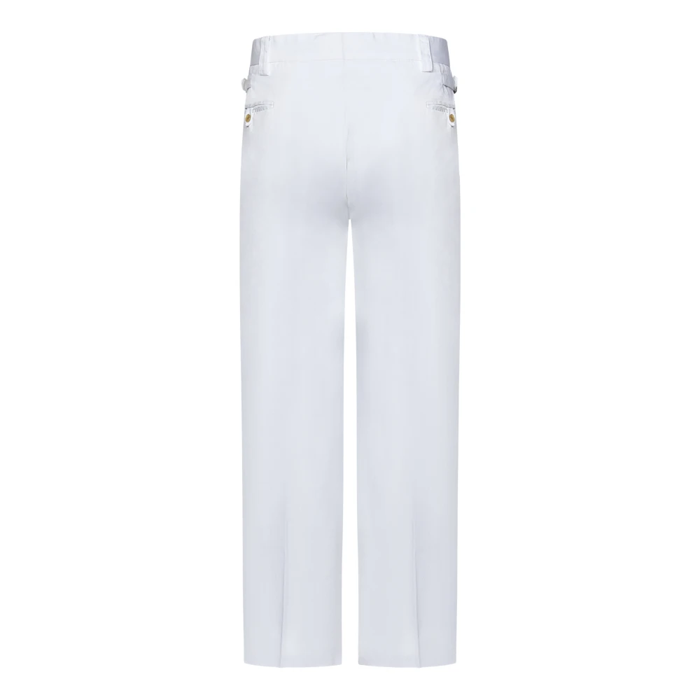 Ralph Lauren Witte Katoenen Twill Broek Straight-Cut White Heren
