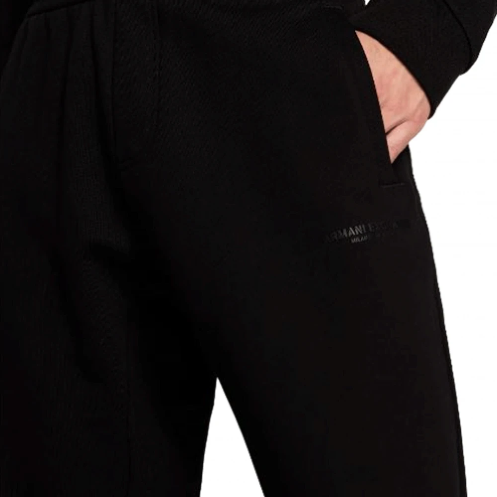 Armani Exchange Zwarte joggingbroek voor heren met elastische tailleband Black Heren