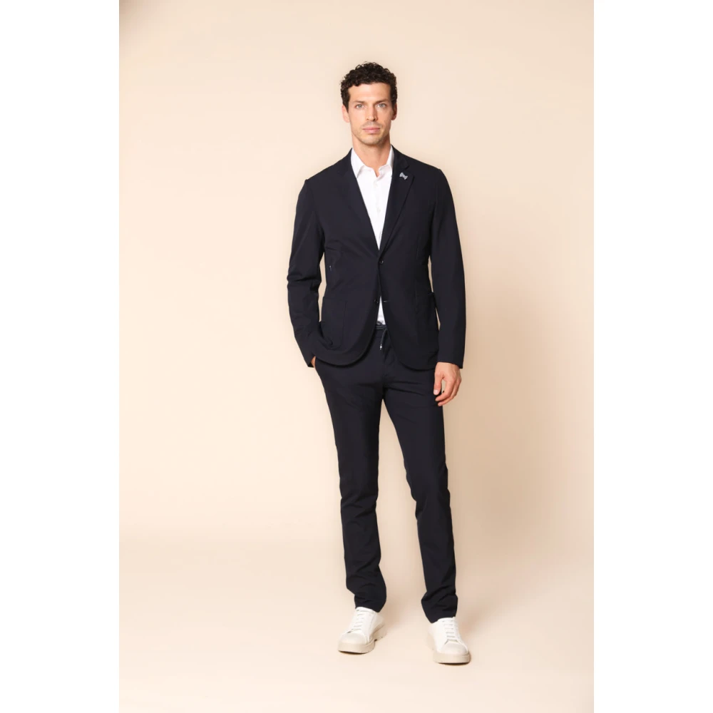 Mason's Dynamische blazer in stretch jersey Blue Heren