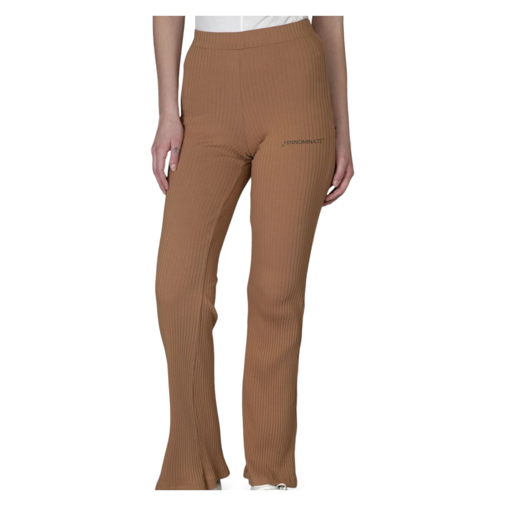 Hinnominate Ribgebreide Broek in Hazelnoot Brown Dames