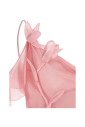 pink-flutter-sleeve-scoop-neck-dress