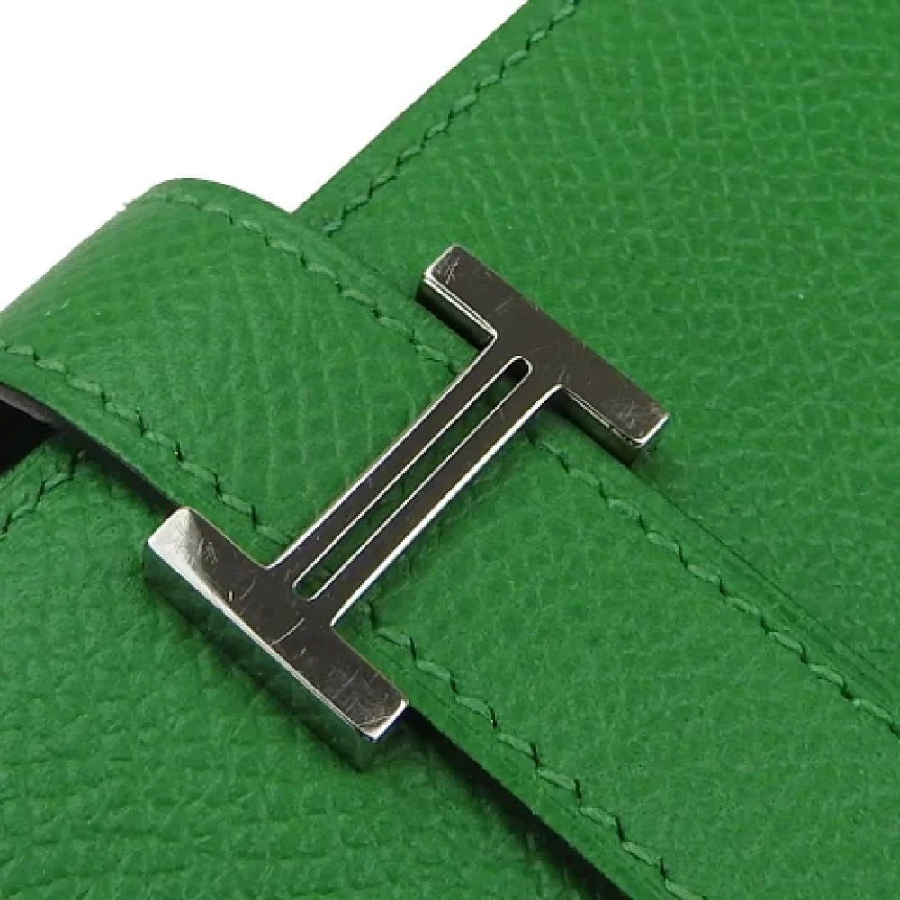 Hermès Vintage Pre-owned Leather wallets Green Dames