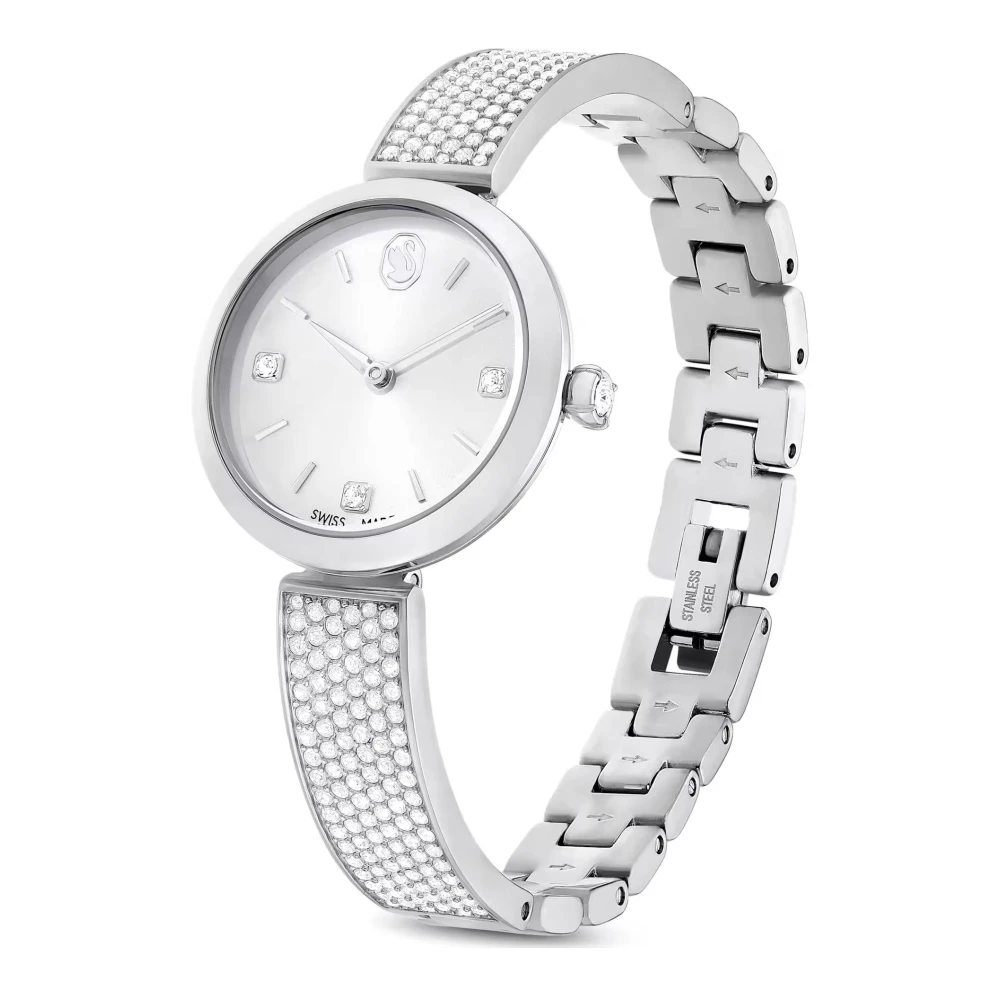 Swarovski Illumina Uhr, Schweizer Produktion, Metallarmband, Edelstahl Silberfarben - Bild 3