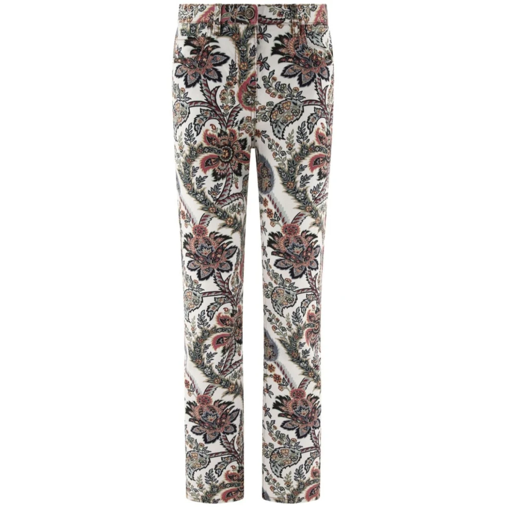 ETRO Paisley Print Denim Broek Multicolor Dames