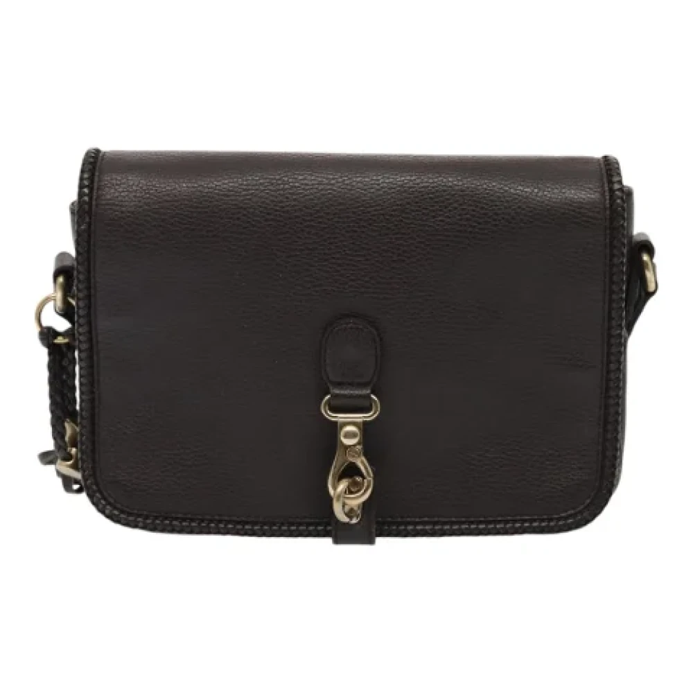 Gucci Vintage Pre-owned Leather shoulder-bags Brown Dames