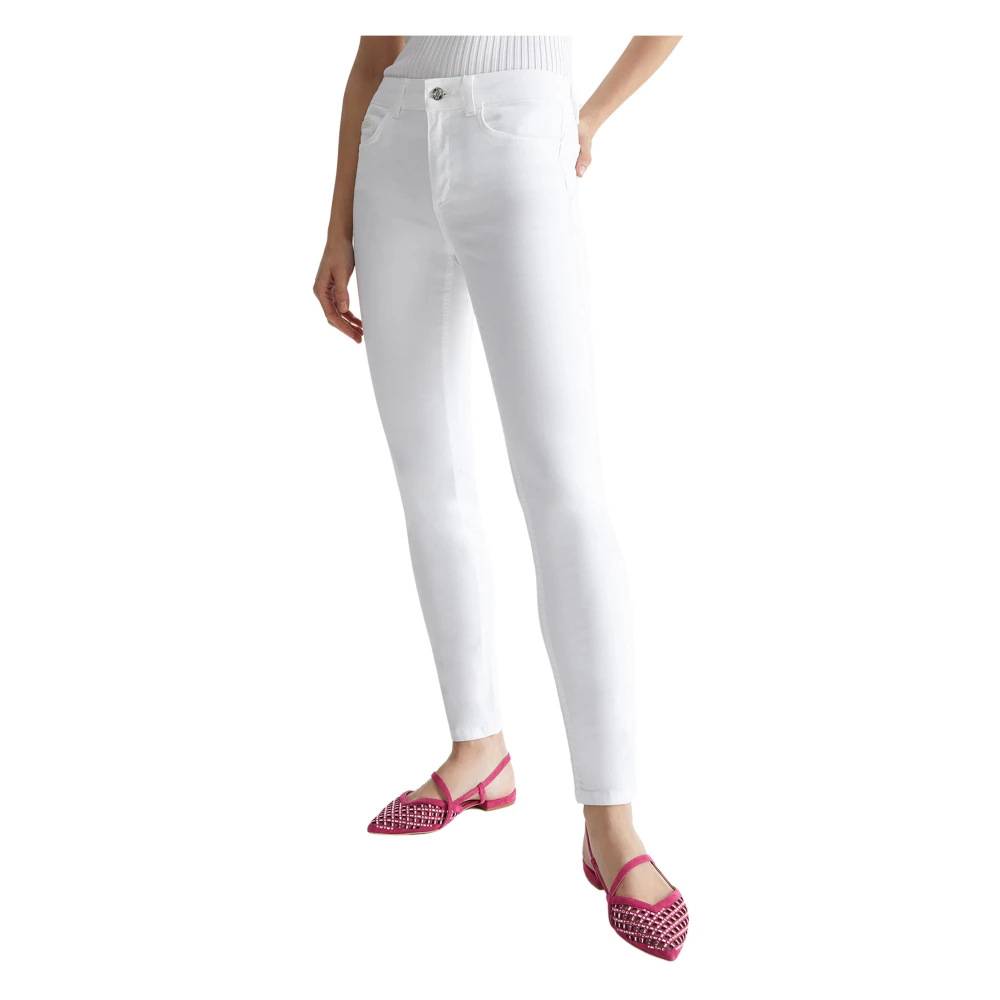 Liu Jo White Jeans met strass-steentjes model 'DIVINE'