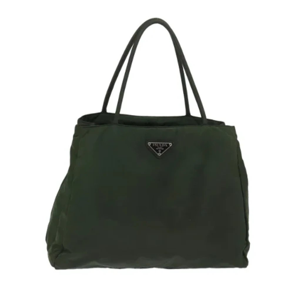 Prada Vintage Pre-owned Fabric totes Green Dames