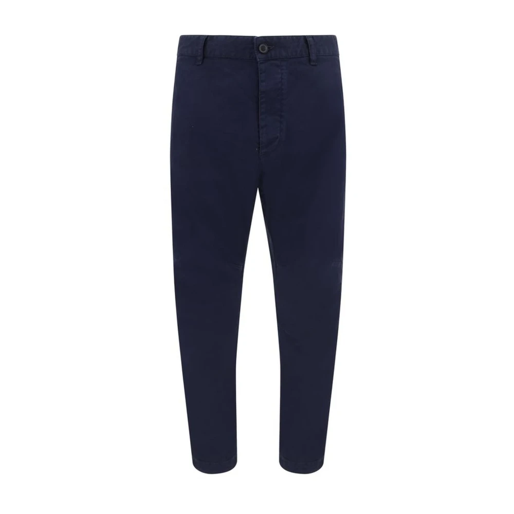 Dsquared2 Katoenen Avondbroek met knoopsluiting Blue Heren