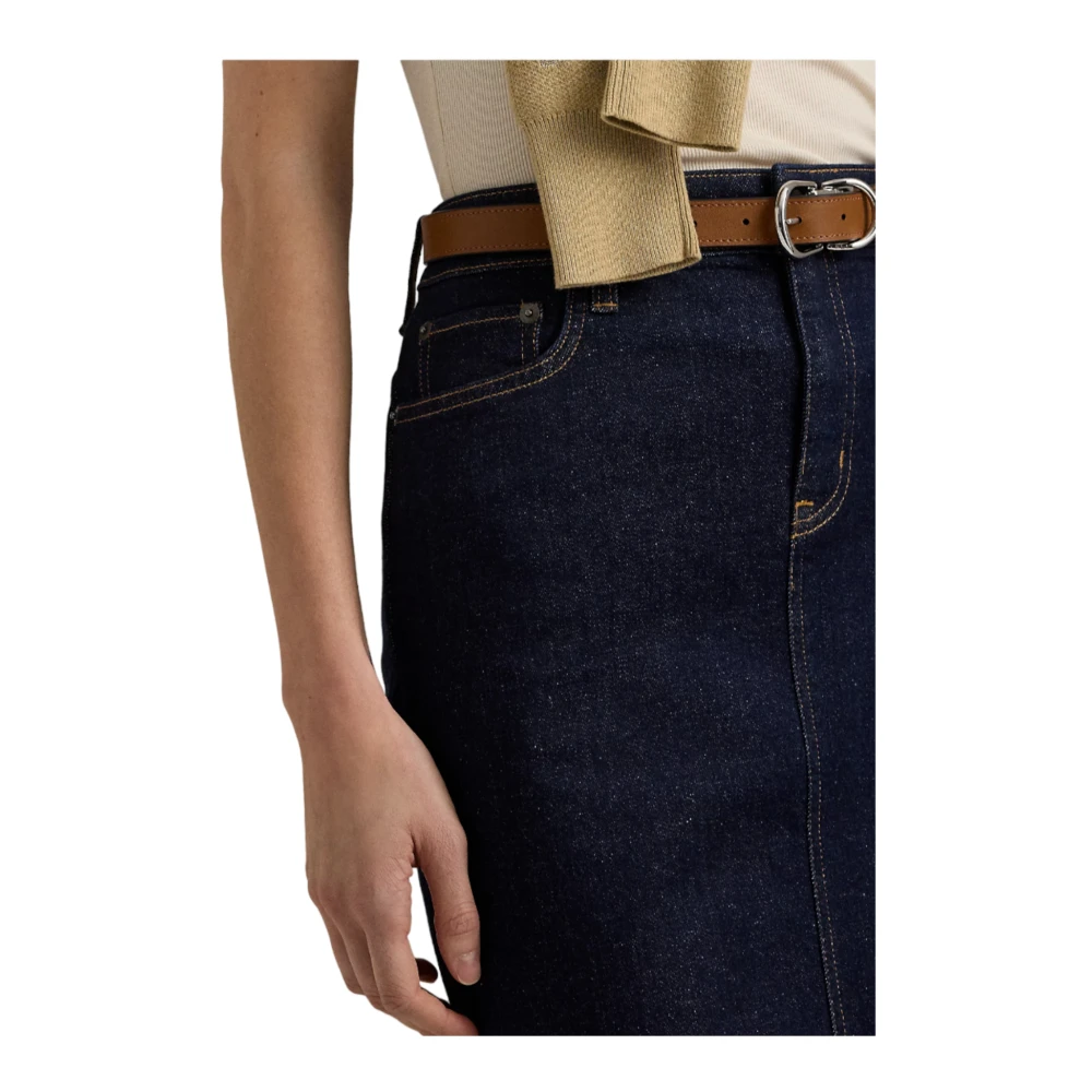 Ralph Lauren Denim Rok Blue Dames
