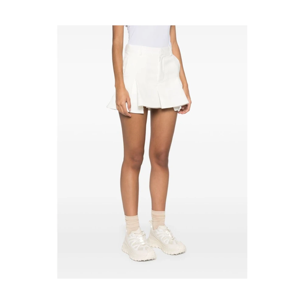Sacai Witte Shorts met Knopen en Zakken White Dames