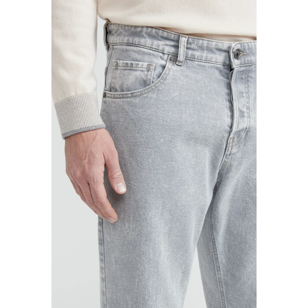 PESERICO Stretch katoenen twill jeans Gray Heren