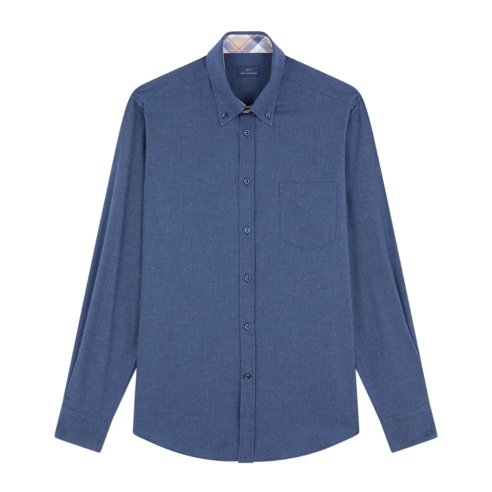 PAUL & SHARK Blauwe Casual Overhemden Blue Heren