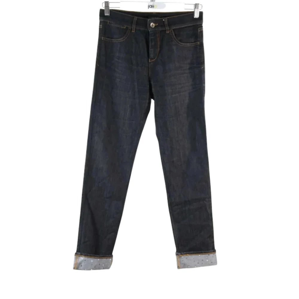 Armani Pre-owned Förägda Bomull-jeans Gray, Dam
