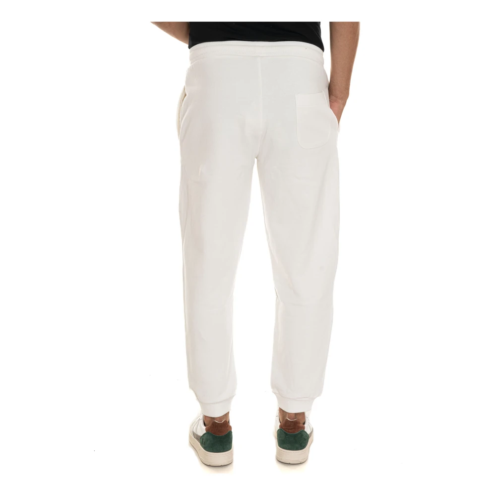 LA MARTINA Fleece trekkoordbroek met zijlogo White Heren