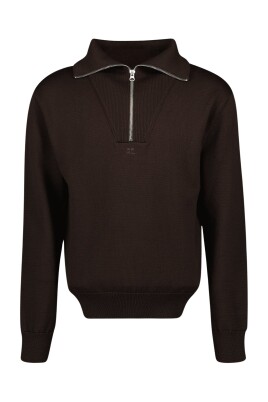 pull-en-laine-marron-a-col-cheminee
