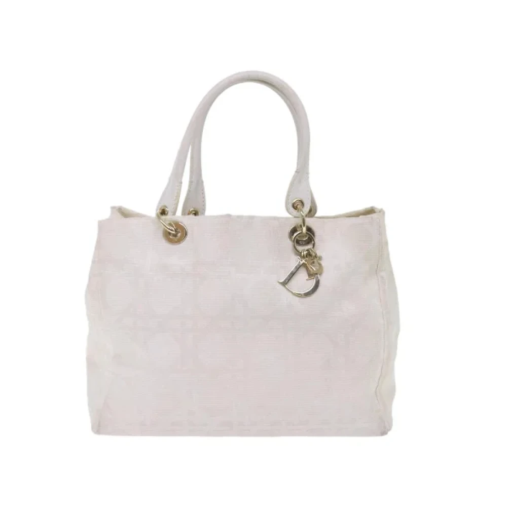 Dior Vintage Pre-owned Cotton handbags White Dames